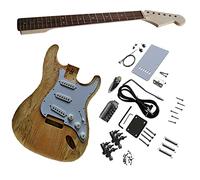 professional Electric Guitar Kits Unfinished Electric Guitar Making Accessorie Set Maple Body Hard Maple Neck Rosewood Fingerboard Electric Guitar Kits (Color : 01)
