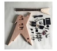 professional Electric Guitar Kits Unfinished Electric Guitar Modern Shape DIY Kit With Accessories Black Hardware Mahogany Body Electric Guitar Kits