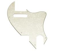 Professional Electric Guitar Pickguard 7 Holes Professional F Hybrid Electric Guitar Pickguard Durable Standard Modern Style(Aged Pearl)