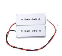 Professional Electric Guitar Pickup Suitable For LP Electric Guitar Pickup Single Coil Electric Guitar Pickup Yellow Black Silver (Color : Silver set B+N)