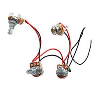 Professional Electric Guitar Prewired Wiring Harness, Guitar Circuit Kit with B500K A500K Potentiometers, Low - Noise Solderless Replacement for Strat Tele Guitars (Small Electric GU108 2cm)