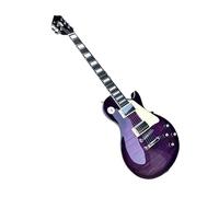 Professional Electric Guitar Six String Electric Guitar With Purple Flame Maple Top And Solid Mahogany Body