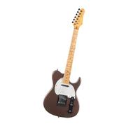 Professional Electric Guitar Solid Body Electric Guitar Metallic Finish Poplar Maple Fretboard Brown
