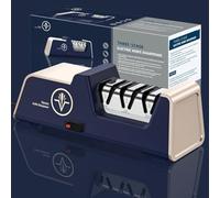 Professional Electric Knife Sharpener with 100% Diamond Abrasives and Precision Angle Guides for Kitchen Straight Edge&Ceramic Knife Work Sharp, 3-Stage Champagne Gold, afilador de cuchillos (1)