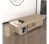 Professional Electric Massage Bed, Multifunctional Beauty Salon Shampoo Head Therapy Bed with Water Circulation Fumigation & Foot Care