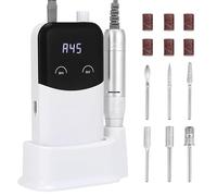 Professional Electric Nail File 45000 RPM Adjustable Speed,Nail Drill Rechargeable Type-C ABS Material, Portable Fast Heat Dissipation for Acrylic Gel Nails, Salon Home DIY 8H-15H