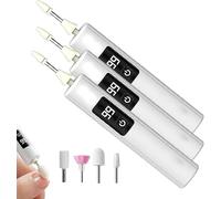 Professional Electric Nail Polisher,Electric Nail File Professional with 4 Drill Bits,Digital LCD Speed Display,Manicure Grinder Tool Set,for Buffing,Gel Removal,Home Salon Use (3 pcs)