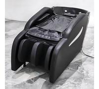 Professional Electric Salon Shampoo Massage Bed, Black Minimalist Style Head Spa Equipment with Water Cycle, Full Body Massage, Smart Leg Lift