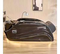 Professional Electric Shampoo Bed, Massage Table & Facial Bed, Black Modern Tech Design Head Spa Equipment with Water Cycle, Smart Massage, Cell Phone Holder