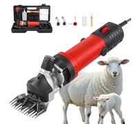 Professional electric sheep clipper 690W Electric sheep shearer 6 speeds For sheep goat alpaca camel and angora rabbit hair Red