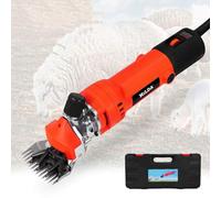 Professional Electric Sheep Shears - Heavy Duty 690W Clippers for Sheep, Alpacas, and Llamas with 6 Speed Settings(Red)