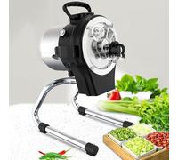Professional Electric Vegetable Slicer Shredder, 1-5mm Adjustable Thickness, 304 Stainless Steel Blade for Cutting Scallion, Chili, Ginger, Potato