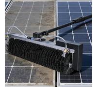 Professional Electric Wired Solar Panel Cleaning Kit: 7.5m Extendable Water Fed Pole, 60cm Rotary Brush, Auto Water Spray for Outdoor PV Arrays