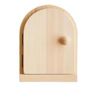 Professional Electrical Outlet Cover Plates - Fairy Door Design | Solid Wood Protective Cover for Kitchen Home, No Drilling Household Socket Decorative Frame, Button Decoration for Wall