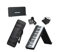 Professional Electronic Keyboards Multifunctional Portable Piano 88-key Electronic Piano Thickened Hand-rolled Folding Electronic Piano Folding Piano (Color : White)