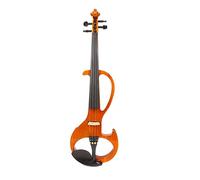 Professional Electronic Performance Practice Mute Music Instrument Solid Wood Performance Grade Electroacoustic Violin (Color : Yellow)