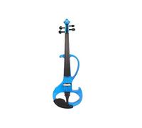 Professional Electronic Performance Practice Mute Music Instrument Solid Wood Performance Grade Electroacoustic Violin (Color : Blue)