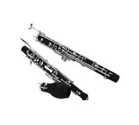 Professional English Horn Alto Oboe F Key Synthetic Wood Body Silver-plated Keys Woodwind Instrument with Reed Gloves Cleaning Cloth Case Carry Mini Screwdriver