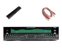 Professional EQ Equalizer, 31-Band Digital Equalizer, Optical Coaxial Digital Audio Decoding, Dual 10-Band Independent Tuning, 12 Rhythm Patterns, for Music Studios