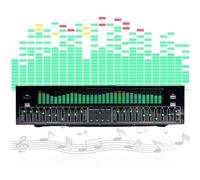 Professional EQ Graphic Equalizer, 31-Band Digital Equalizer, LED Music Spectrum Analyzer, 12 Rhythm Patterns, 31 Segment Dynamic Spectrum, Two 10 Segment Independent Tuning, Home EQ