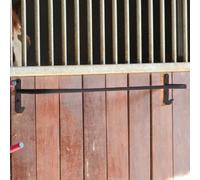 Professional Equestrian Rug Rail, Black Wall Mounted Horse Rug Holder with Hooks, Powder-Coated Heavy Duty Stable Organizer for Horse Rugs & Tack