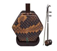 Professional Erhu Erhu Small-leaf Sandalwood Adult Folk Instrument Professional Performance-grade Black Ebony And Red Sandalwood(Bone carving)