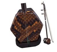 Professional Erhu Erhu Small-leaf Sandalwood Adult Folk Instrument Professional Performance-grade Black Ebony And Red Sandalwood(Gold stamping)