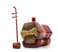 Professional Erhu Red Sandalwood Erhu Instrument Ebony Suzhou Professional Performance(Purple)