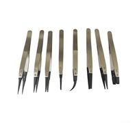 Professional ESD Tweezers with Replaceable Carbon Fiber Tips Suitable for Precision Assembly, Soldering and Clean Room Operations (ESD-250)