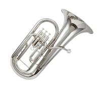 Professional Euphonium Bb Tone Yellow Brass Silver Plated 3 Piston Valve Euphonium With Mouthpiece And Case