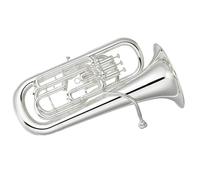 Professional Euphonium Silver Plated Body Cupronickel Tuning Pipe Euphonium 4 Pistons Bb Tone With Compensating System