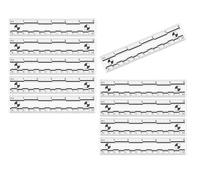 Professional Evidence Photography Scale, 10-Pack, 15cm/6inch Vinyl Rulers with Reference Circles, Dual Measurement (White)