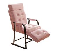 Professional Executive Folding Recliner Chair - Adjustable Lazy Sofa for Home Office Lies Flat for Comfort Ideal for Lunch Breaks & Relaxation (Pink)