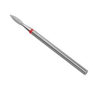 Professional Expert Diamond Drill Bit Flame Red Head 2.1mm Nail Cutters Bits for Manicure Pedicure Grinding Pro Nail Drill Bit Flame 2.1 RedDrill Machine Staleks