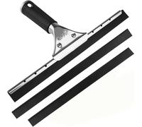 Professional Extendable Window Squeegee with 35cm & 25cm Rubber Blades - Streak-Free Shower, Car & Glass Cleaner Tool for Bathroom Tiles,Mirrors,Windows