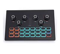 Professional External Sound Card for Live Broadcasting, Adapter with Dual Microphone for Phones and Computers, 16 Special Sound Effects