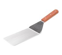 PROFESSIONAL EXTRA LARGE LARGER SIZE CATERING BURGER STEAK GRIDDLE FOOD TURNER FLIPPER SPATULA METAL STEEL WOODEN HANDLE BBQ BARBECUE RESTAURANT FROM CFU UK