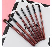 Professional Eye Makeup Brushes Set, 7 Pieces, Wooden Handle, E01-E07