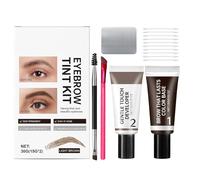 Professional Eyebrow Coloring Kit, 2 in 1 Lash & Brow Color Kit, Long-Lasting Waterproof Eyebrow Tint, DIY Hair Coloring Eye Lash & Eye Brow Set, Perfect Brows in Minutes (Light Brown)