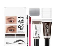 Professional Eyebrow Coloring Kit, 2 in 1 Lash & Brow Color Kit, Long-Lasting Waterproof Eyebrow Tint, DIY Hair Coloring Eye Lash & Eye Brow Set, Perfect Brows in Minutes (Black)