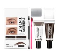 Professional Eyebrow Coloring Kit, 2 in 1 Lash & Brow Color Kit, Long-Lasting Waterproof Eyebrow Tint, DIY Hair Coloring Eye Lash & Eye Brow Set, Perfect Brows in Minutes (Dark Brown)
