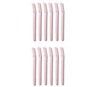 Professional Eyebrow & Facial Razor, Eyebrow Razors, Facial Hair Remover, Shaper Trimmer Shaver, Precision Shaping, Safety Guard Convenience for Women and Men (Pink, Pack of 12)
