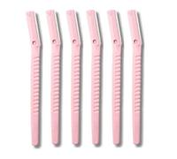 Professional Eyebrow & Facial Razor, Eyebrow Razors, Facial Hair Remover, Shaper Trimmer Shaver, Precision Shaping, Safety Guard Convenience for Women and Men (Pink, Pack of 6)