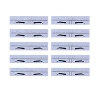 Professional Eyebrow Measurement Position Ruler Guide Device Achieve Balanced Brow Shape Makeup Measure Stencil 10 Pack Permanent Eyebrow Measuring Tool Shaping Aid Measurement Ruler Stencil Permanent