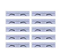 Professional Eyebrow Measurement Position Ruler Guide Device Achieve Balanced Brow Shape Makeup Measure Stencil 10 Pack Eyebrow Balance Extension Shaping Measurement Accessory Permanent Tool
