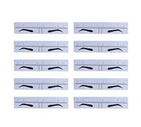 Professional Eyebrow Measurement Position Ruler Guide Device Achieve Balanced Brow Shape Makeup Measure Stencil 10 Pack Eyebrow Balance Extension Shaping Measurement Accessory Permanent Tool