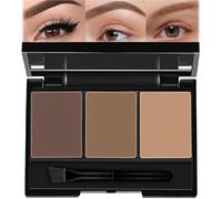 Professional Eyebrow Powder Kit - Palette Set with Brush and Mirror for Defined & Sculpted Brows in Dark or Light Brown Shades