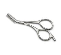 Professional Eyebrow Scissors with Comb, Stainless Steel Brow Trimming Scissors for Women and Men, Precision Eyebrow Trimmer Tool for Grooming, Silver Eyebrow Shaping Scissors for Facial Hair Care