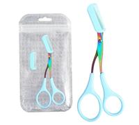 Professional Eyebrow Scissors with Comb, Stainless Steel Trimmer for Precise Shaping and Safe Grooming for Women and Men