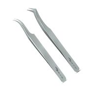 Professional Eyelash Tweezers - Straight & Curved for Extensions